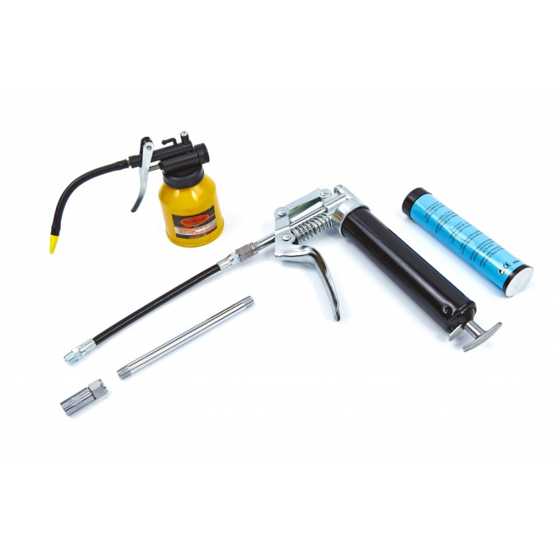 HBM Grease gun with oil can 120cc