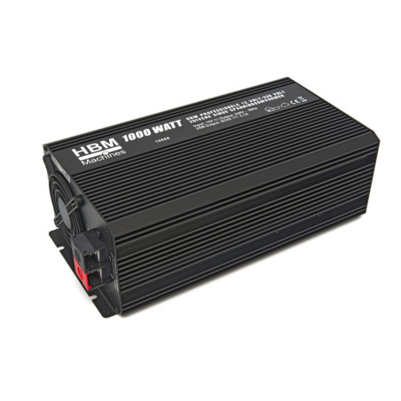 HBM 12 Volt - 230 Volt Pure Sine Wave 1000 Watt Professional Inverter
