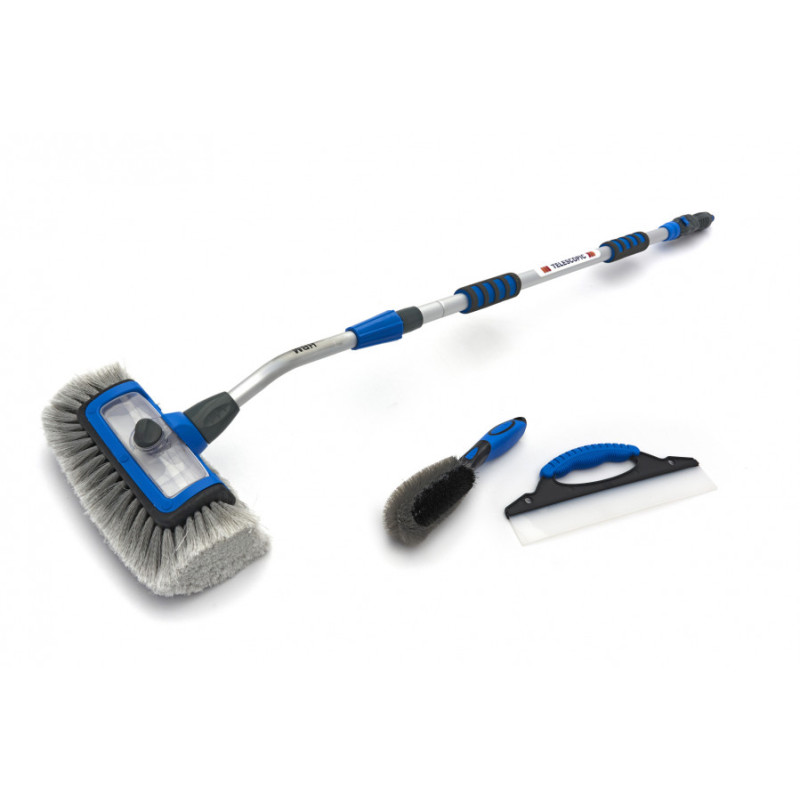 HBM Car Cleaning Kit 3 Pieces/Brush Set with Telescopic Handle