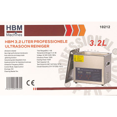 HBM Nettoyeur à ultrasons professionnel 3,2 litres 10212