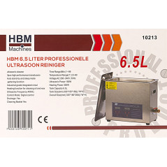 HBM Nettoyeur à ultrasons professionnel 6,5 litres 10213