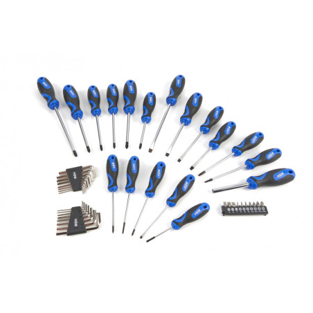 HBM Profi Soft-grip screwdriver set, Allen wrenches and bits - 44 pieces