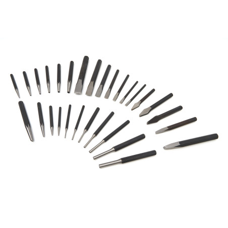 HBM 29-Piece Cold Chisel, Spindle Extruder & Drill Set