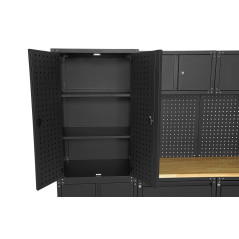 Système d'atelier modulaire premium HBM, 11 pièces, noir mat KH13101