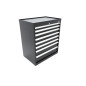 Profi 8-drawer tool cabinet HBM 88 x 58 x 100 cm black