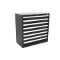 HBM Profi tool cabinet 8 drawers 90 x 45 x 90 cm black