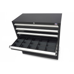 HBM Armoire à outils Profi 8 tiroirs 90 x 45 x 90 cm noir H130568