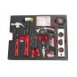 HBM Professional tool case 238 pieces, tool trolley with carbon inlays