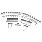 Set of 45 hooks, storage racks and bins for tool walls and modular workstations from HBM.