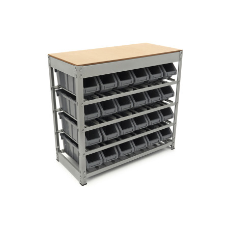 HBM Cabinet, stockage, rack avec 24 bacs de stockage 10983
