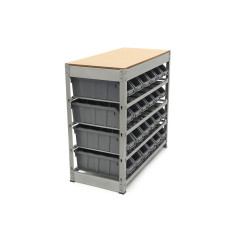 HBM Cabinet, stockage, rack avec 24 bacs de stockage 10983