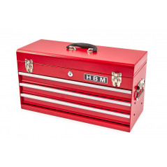 HBM Professional 3-Drawer Tool Box - Red