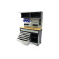 HBM Mobile Business Workbench with Wall Cabinet and Accessories 136 cm
