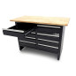120 cm HBM workbench with 8 drawers and solid wood worktop