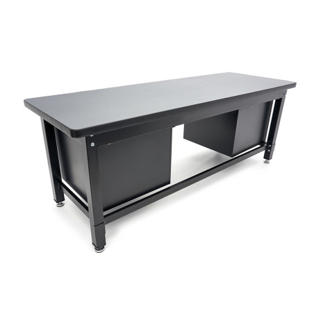 HBM Profi workbench 210 x 75 x 80 cm. With drawer block and storage cabinet