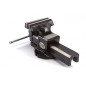 Professional 100mm black steel vise with hose clamp