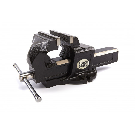 Professional Steel Bench Vise Black Steel 125 mm With Pipe Flange