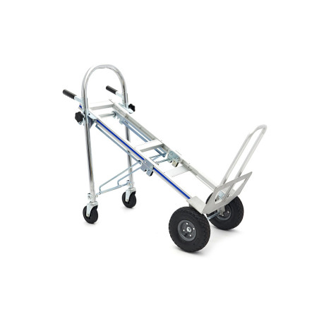 HBM 3-in-1: foldable aluminium trolley, transport trolley and trolley with wheels.