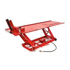 HBM 300 Hydraulic & Pneumatic Engine Lift Table with Deluxe Front Wheel Clamp