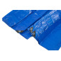 UV-resistant HBM PE tarpaulin, construction tarpaulin with aluminium stainless steel rings 6 x 10 metres